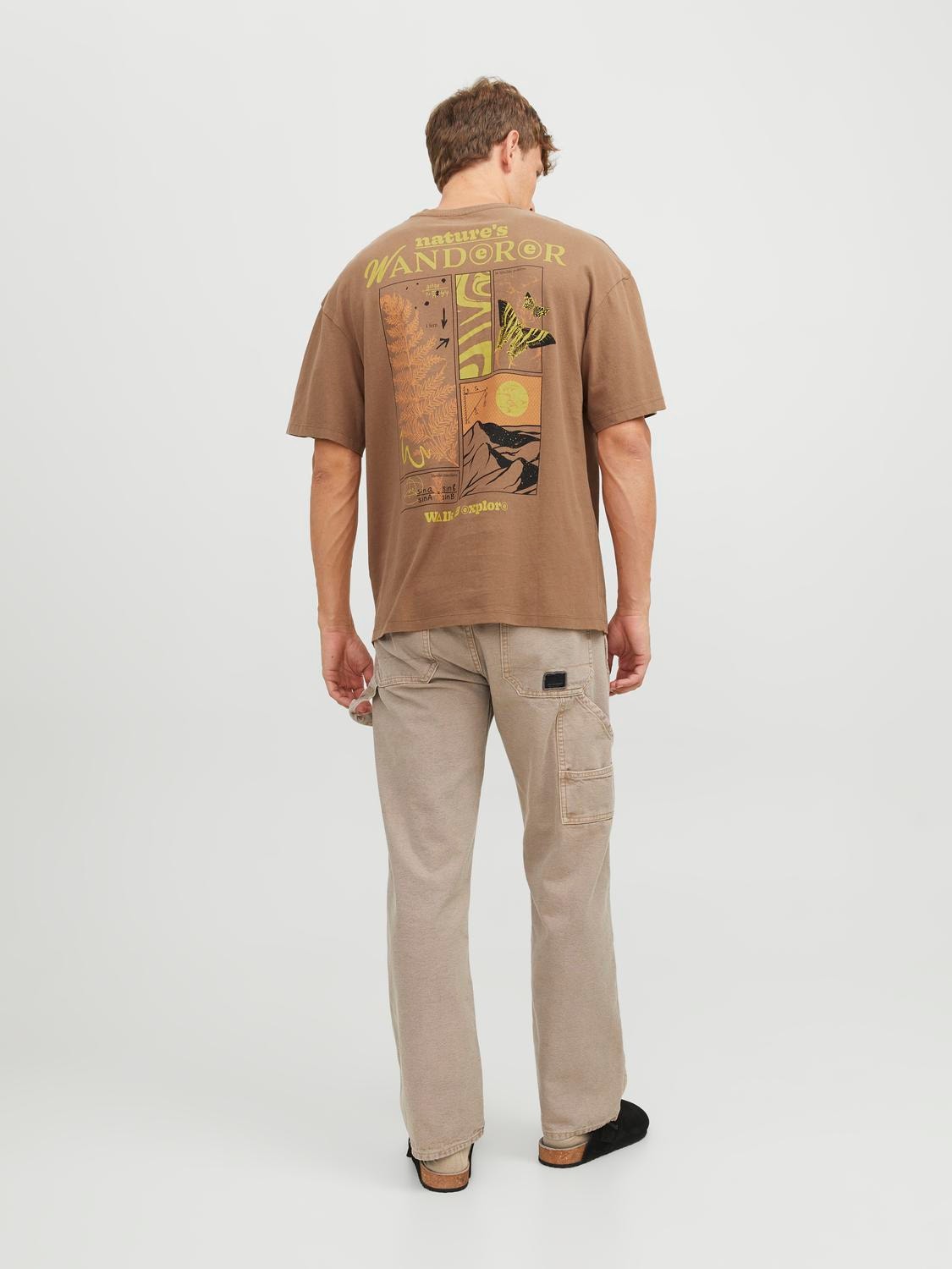 Jack & Jones Gedrukt Ronde hals T-shirt -Thrush - 12253844