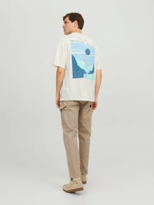 Jack & Jones Printed Crew neck T-shirt -Cloud Dancer - 12253864