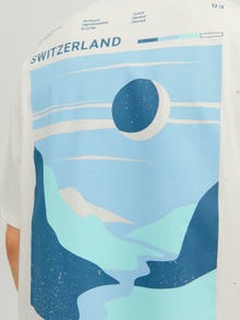 Jack & Jones T-shirt Imprimé Col rond -Cloud Dancer - 12253864