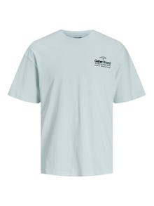 Jack & Jones Printed Crew neck T-shirt -Wan Blue - 12253877