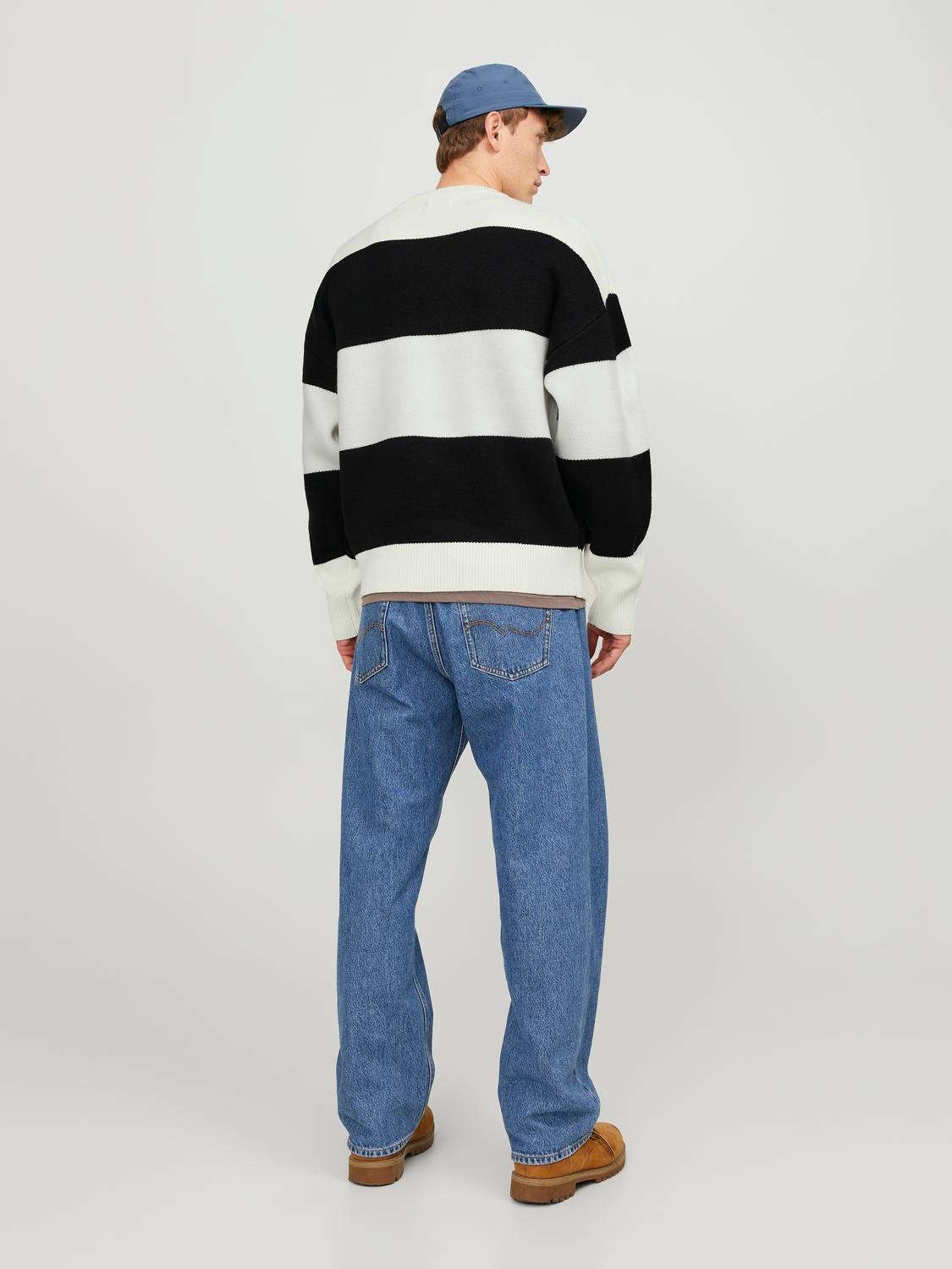 Jack & Jones Striped Crew Neck Jumper -Vanilla Ice - 12253878