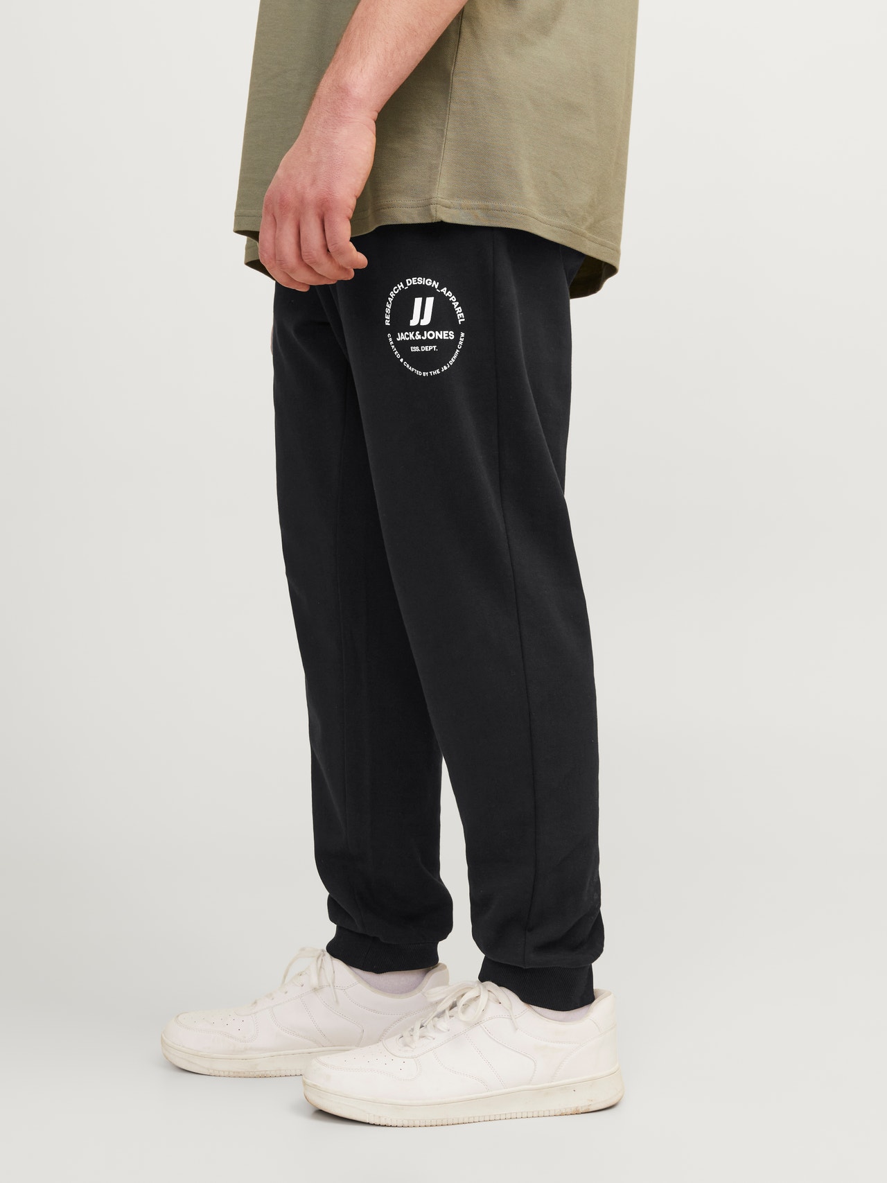 Jack & Jones Plus Size Regular Fit Spodnie dresowe -Black - 12253887