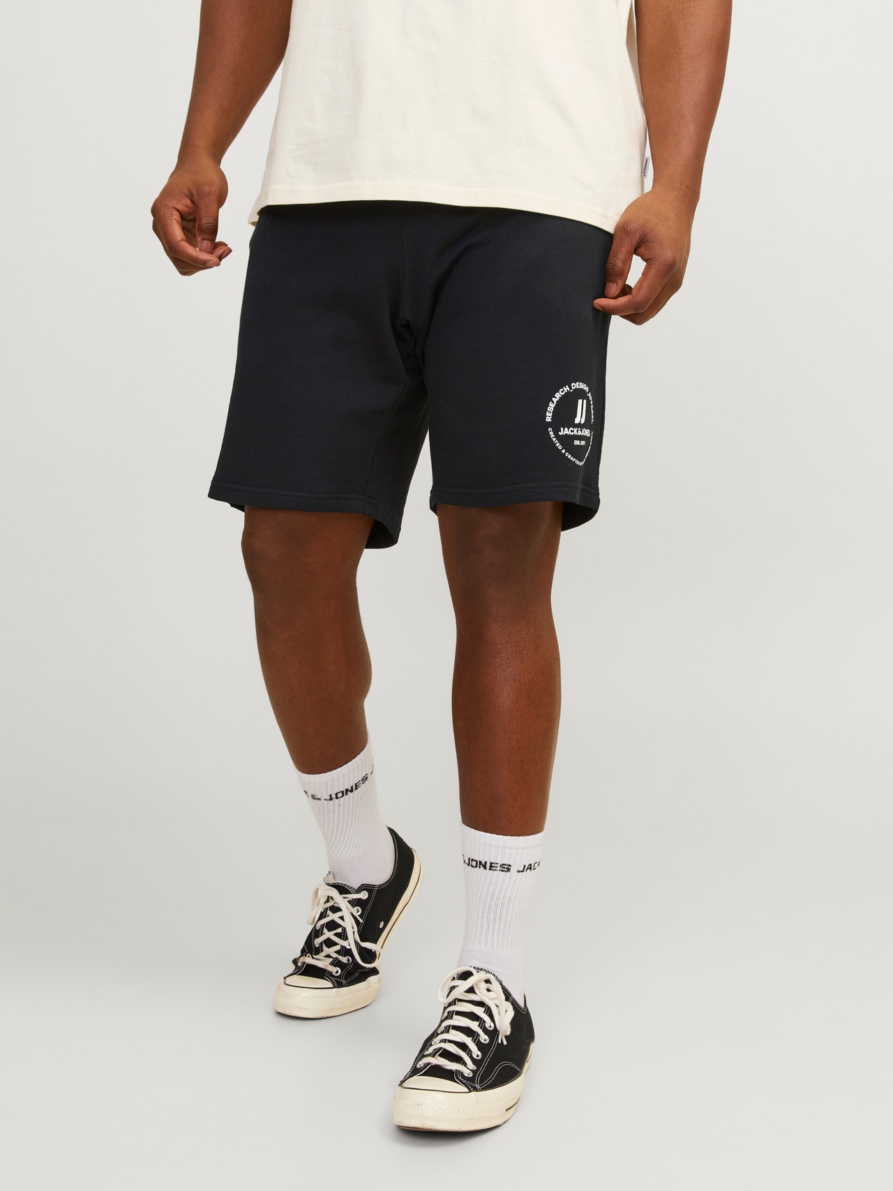 Jack & Jones Plus Size Comfort Fit Sweatstof shorts -Black - 12253888