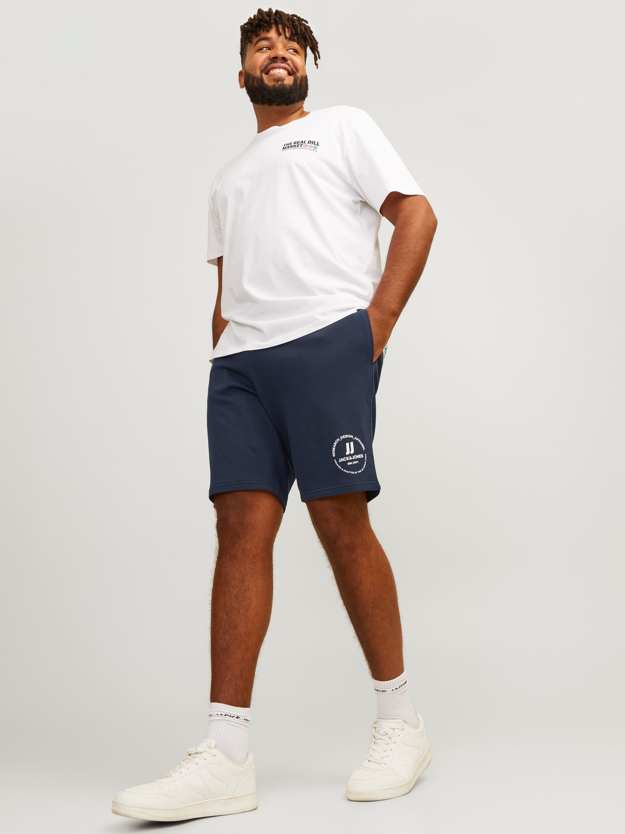 Jack & Jones Plus Size Comfort Fit Sweat shorts -Navy Blazer - 12253888