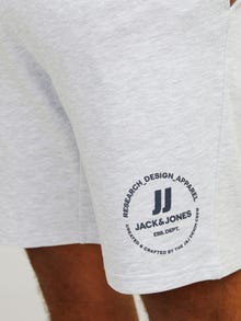 Jack & Jones Plus Size Comfort Fit Szorty dresowe -White Melange - 12253888