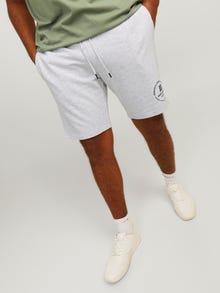Jack & Jones Plus Size Comfort Fit Sweat-Shorts -White Melange - 12253888