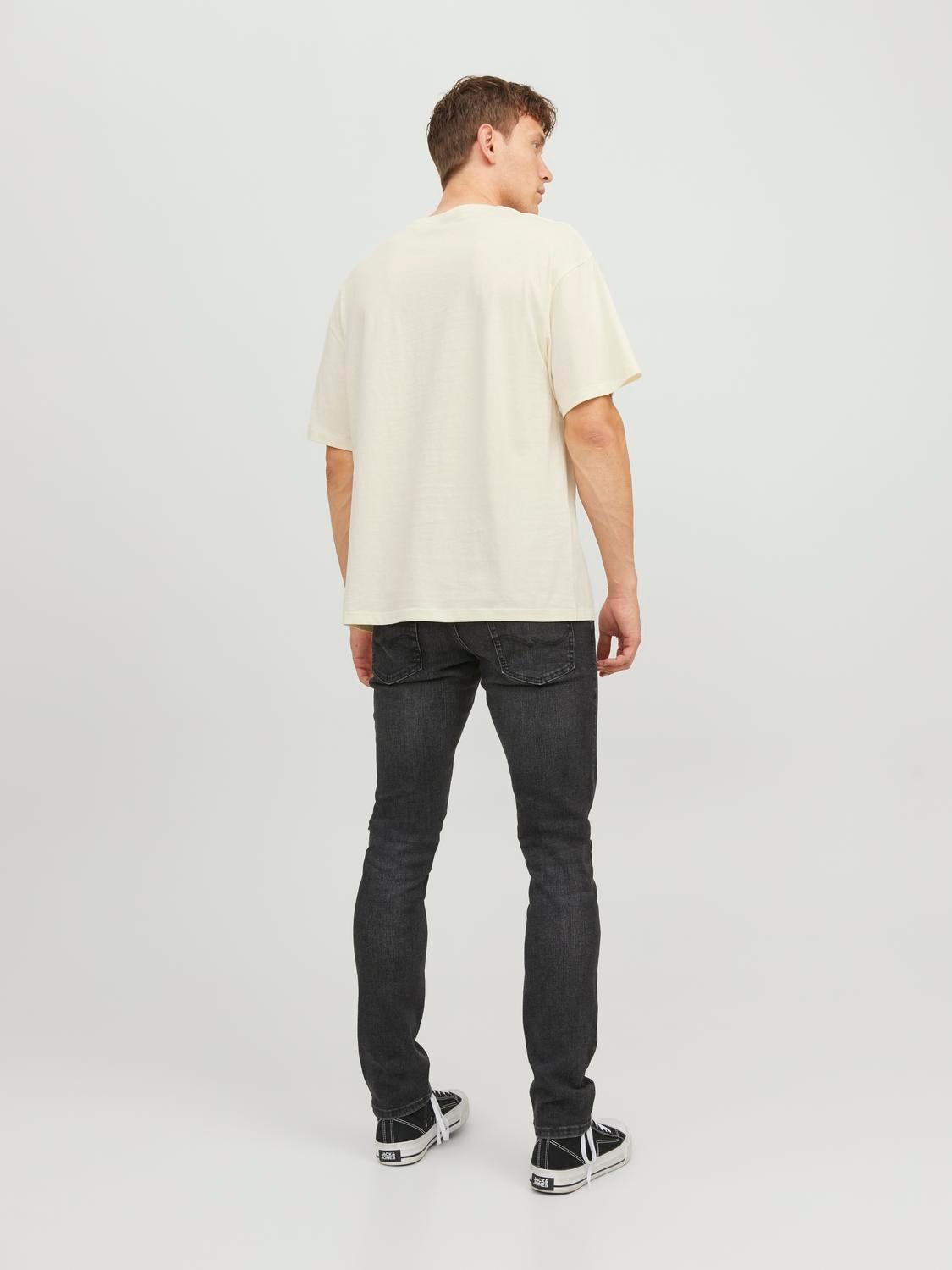 Jack & Jones Nyomott mintás Környak Trikó -Egret - 12253889