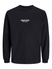 Jack & Jones Bedrukt Longsleeved T-shirt Junior -Black - 12253958