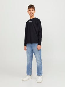 Jack & Jones Printed Longsleeved T-shirt Junior -Black - 12253958
