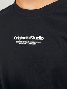 Jack & Jones Bedrukt Longsleeved T-shirt Junior -Black - 12253958