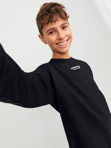 Jack & Jones Printed Longsleeved T-shirt Junior -Black - 12253958