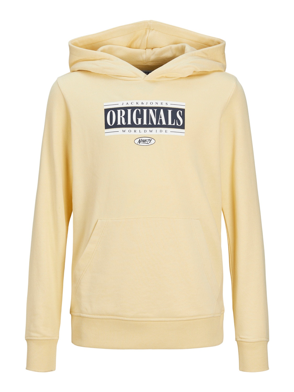 Jack & Jones Hoodie Estampar Para meninos -Italian Straw - 12253959