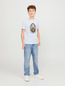 Jack & Jones Nyomott mintás Trikó Ifjúsági -Bright White - 12253965