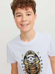 Jack & Jones Printed T-shirt For boys -Bright White - 12253965