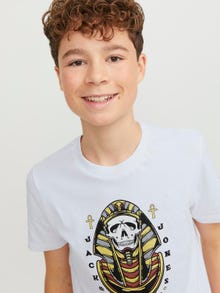 Jack & Jones T-shirt Estampar Para meninos -Bright White - 12253965