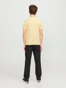 Jack & Jones Nadruk T-shirt Dla chłopców -Italian Straw - 12253965