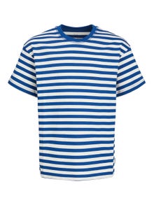 Jack & Jones Stripete T-skjorte For gutter -True Blue - 12253966