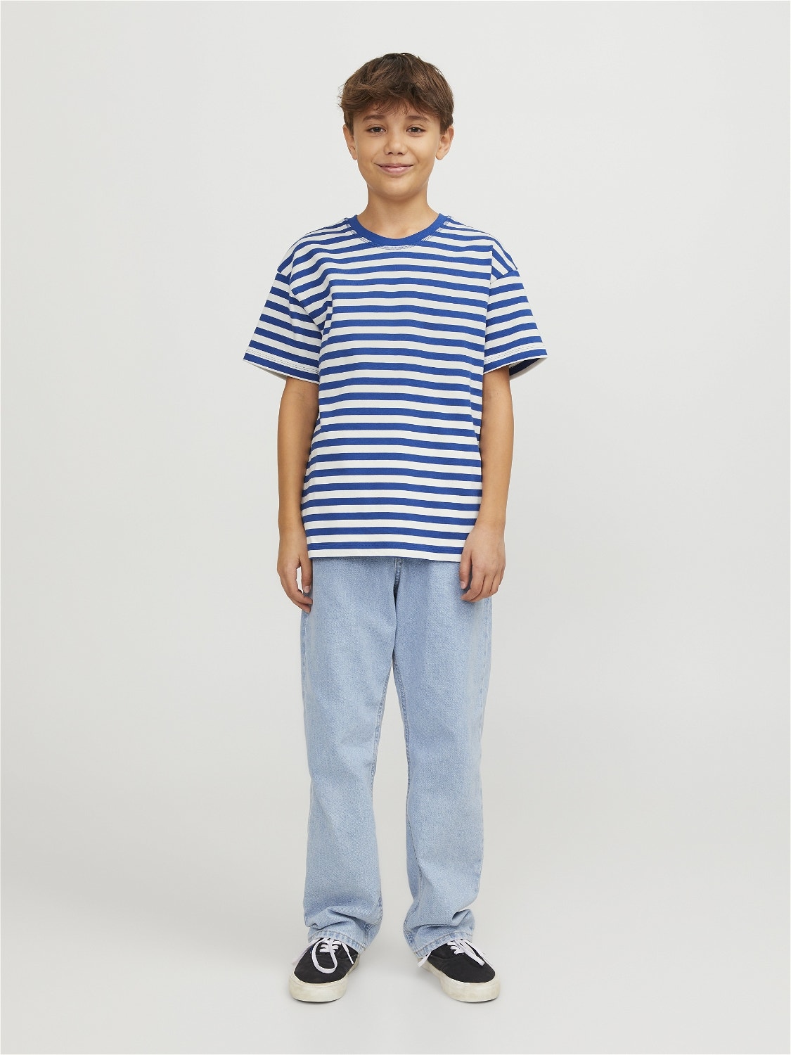 Jack & Jones Stripete T-skjorte For gutter -True Blue - 12253966