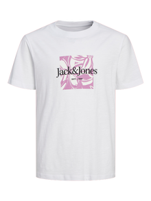 Jack & Jones Printed T-shirt Junior -Bright White - 12253973