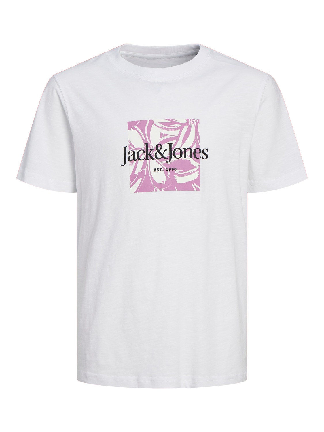 Jack & Jones Poikien Painettu T-paita -Bright White - 12253973