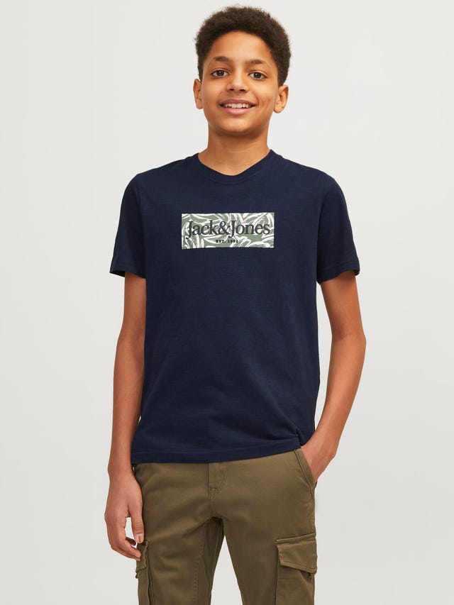 Jack & Jones Nadruk T-shirt Dla chłopców - 12253973