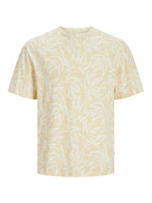 Jack & Jones All Over Print T-skjorte For gutter -Italian Straw - 12253974