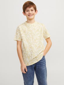 Jack & Jones All Over Print T-shirt For boys -Italian Straw - 12253974