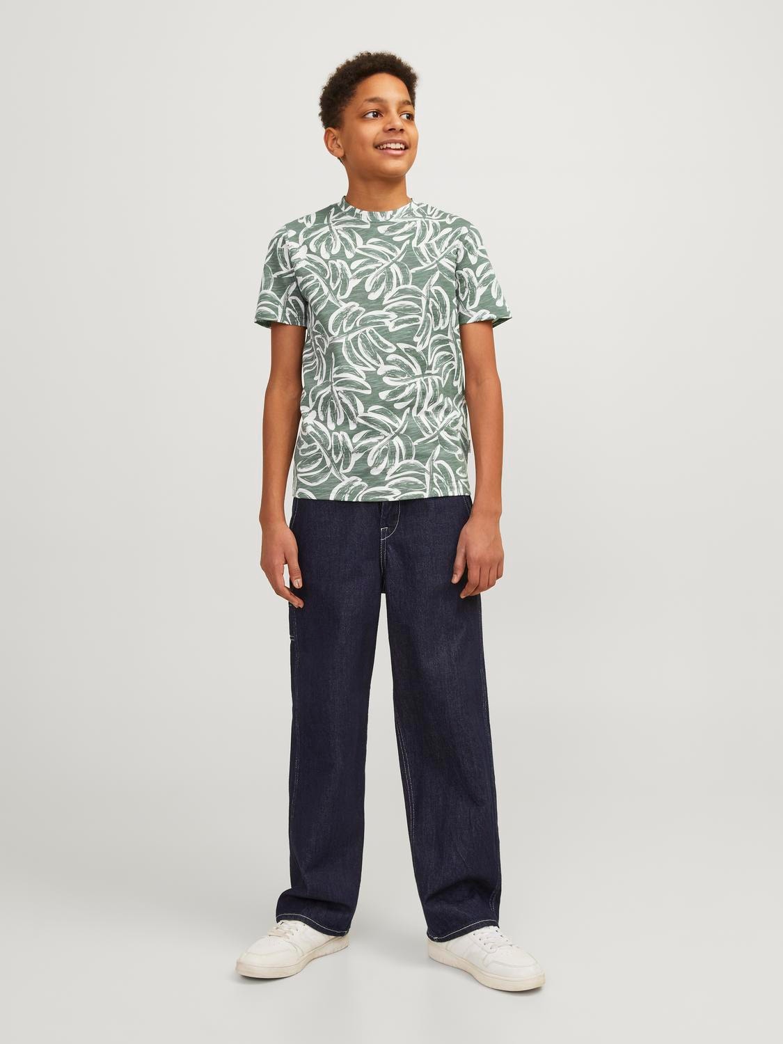 Jack & Jones All Over Print T-skjorte For gutter -Laurel Wreath - 12253974