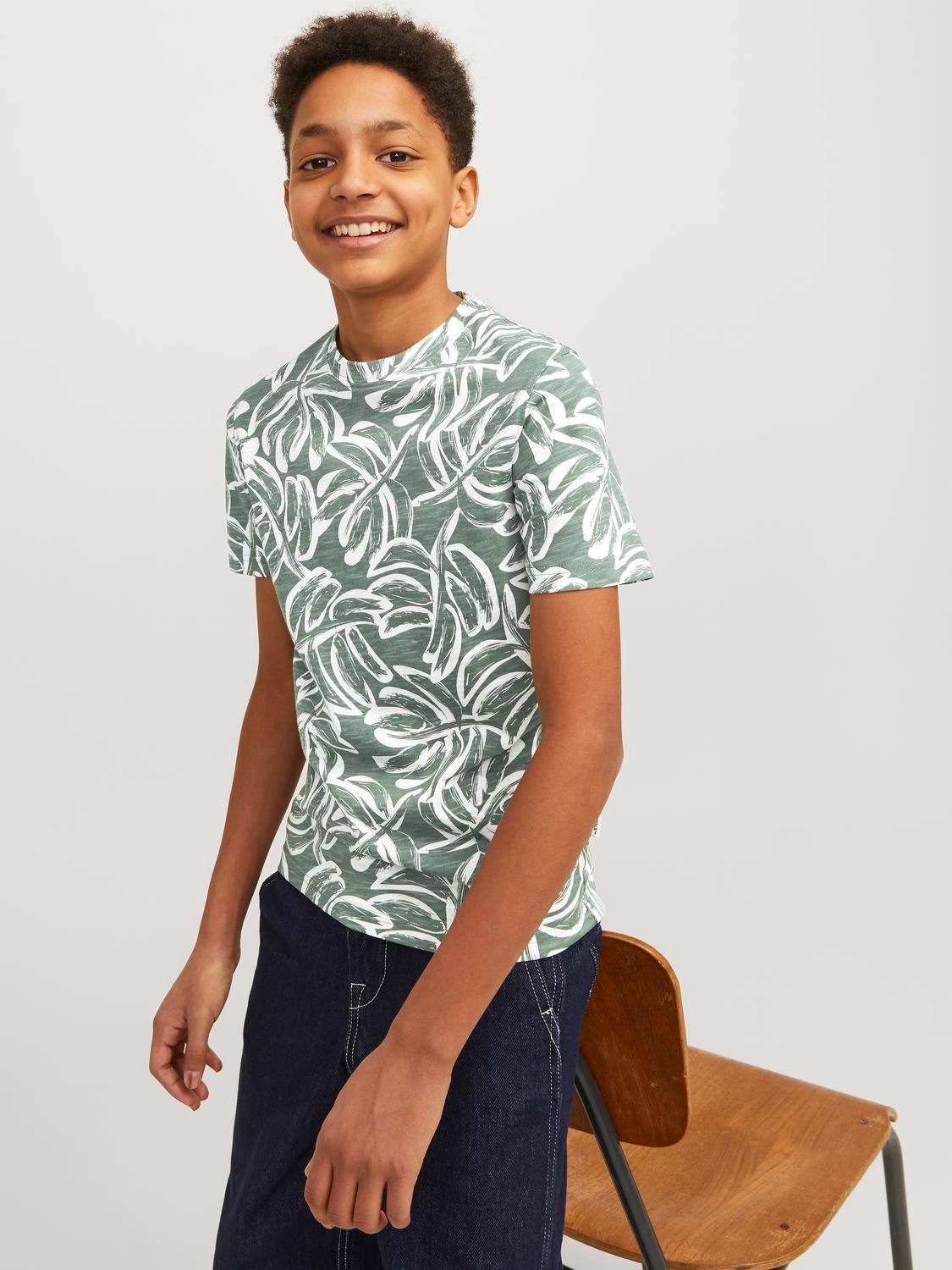 Jack & Jones All Over Print T-shirt For boys -Laurel Wreath - 12253974