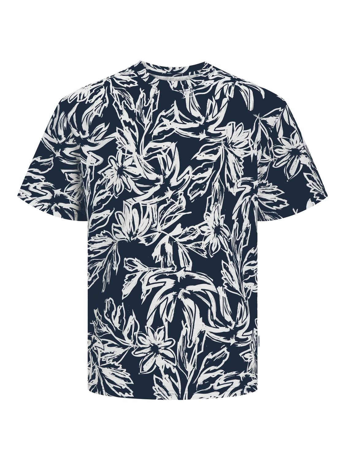 Jack & Jones All Over Print T-shirt Til drenge -Sky Captain - 12253974