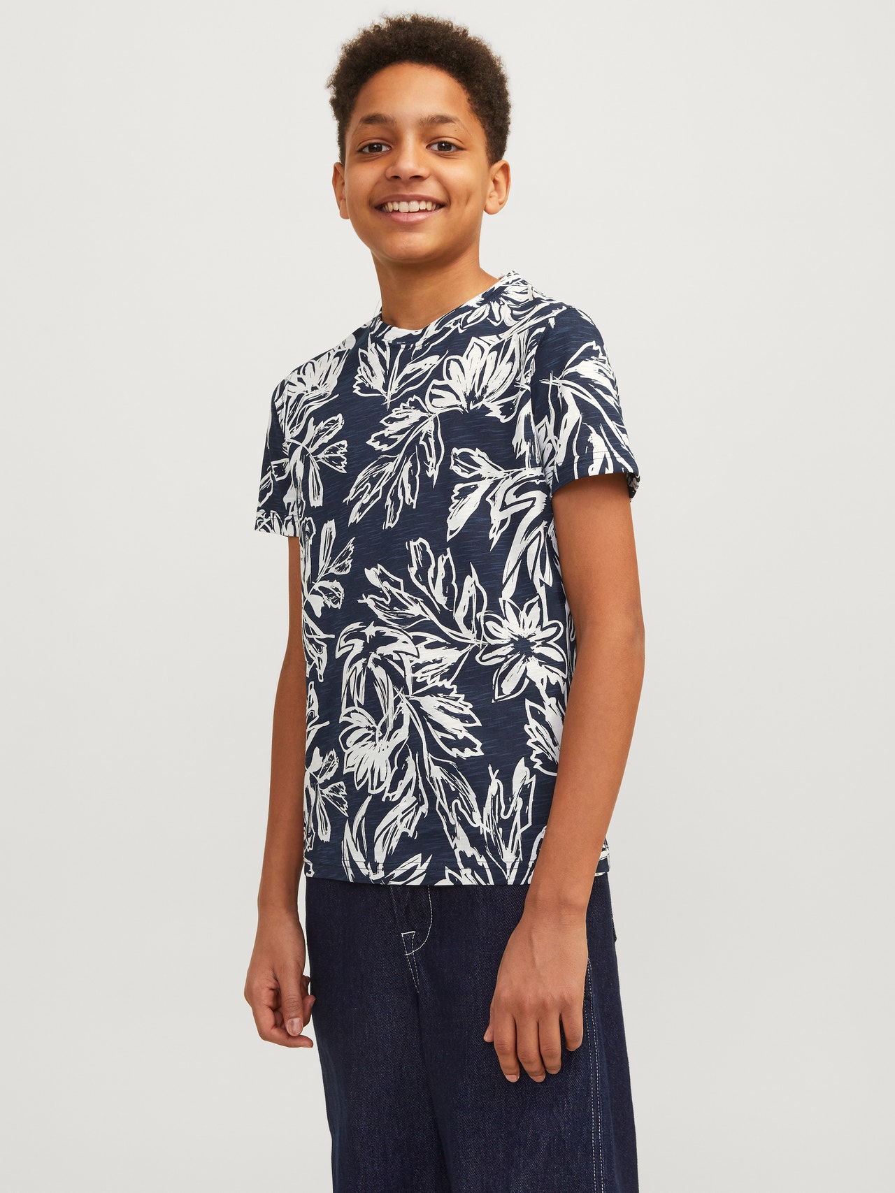 Jack & Jones All Over Print T-shirt For boys -Sky Captain - 12253974