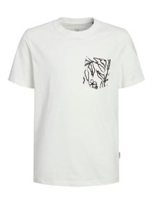 Jack & Jones T-shirt Imprimé Pour les garçons -Cloud Dancer - 12253977