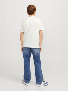 Jack & Jones Spausdintas raštas Marškinėliai Jaunimui -Cloud Dancer - 12253977