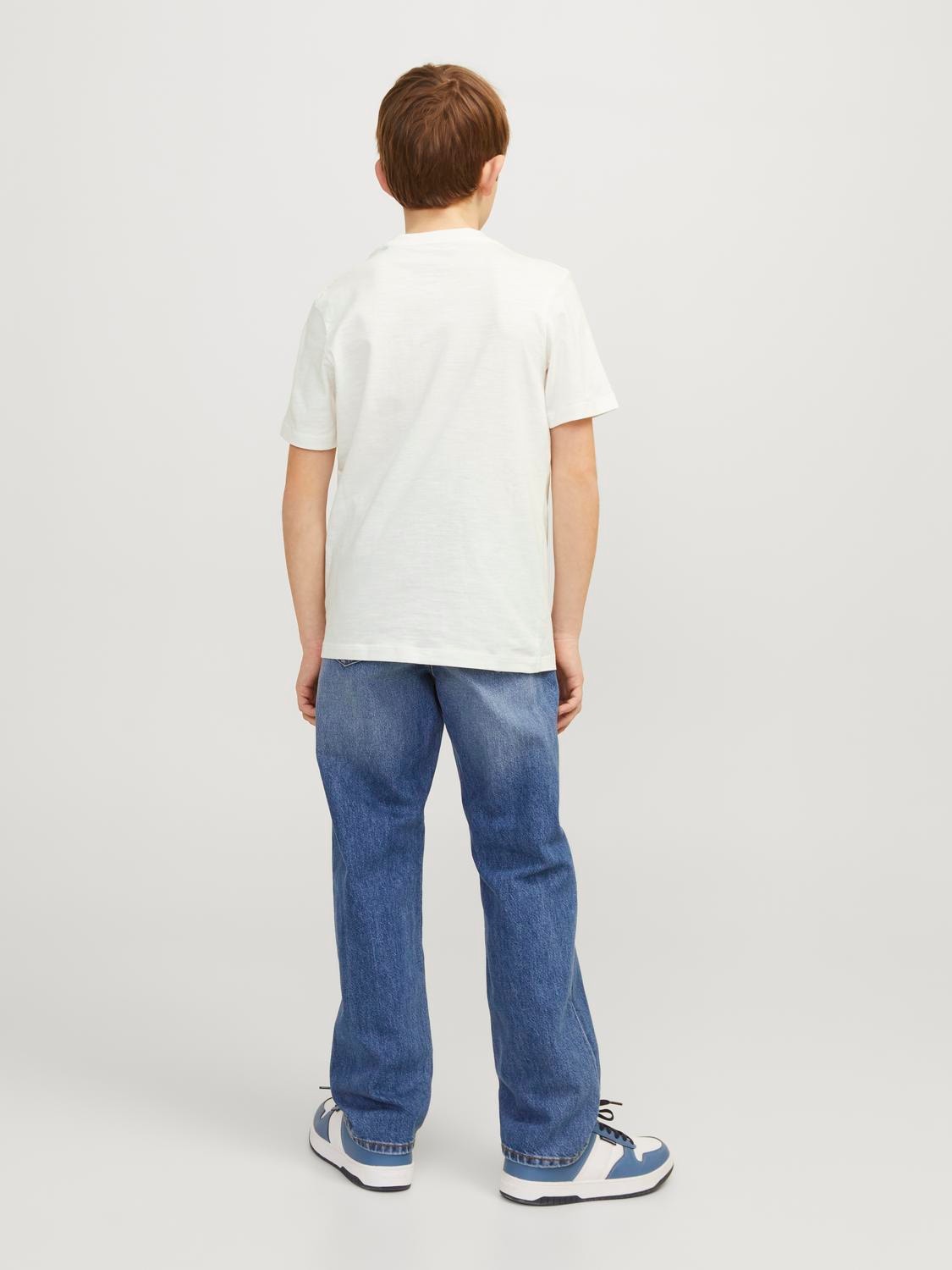Jack & Jones T-shirt Estampar Para meninos -Cloud Dancer - 12253977