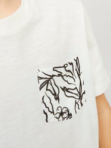 Jack & Jones Printet T-shirt Til drenge -Cloud Dancer - 12253977
