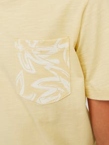 Jack & Jones Printet T-shirt Til drenge -Italian Straw - 12253977