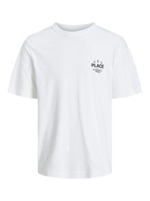 Jack & Jones Spausdintas raštas Marškinėliai For boys -Bright White - 12253986