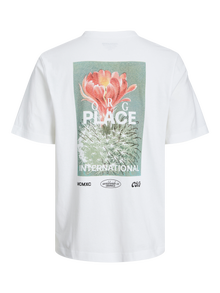 Jack & Jones Përshtatja e gjerë O-Neck JUNIOR T-Shirt -Bright White - 12253986