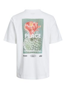 Jack & Jones Printet T-shirt Til drenge -Bright White - 12253986