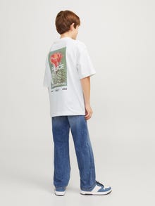 Jack & Jones Përshtatja e gjerë O-Neck JUNIOR T-Shirt -Bright White - 12253986