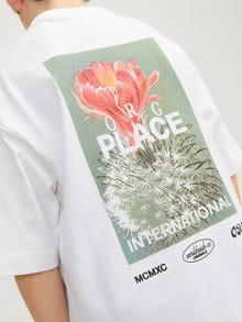 Jack & Jones Përshtatja e gjerë O-Neck JUNIOR T-Shirt -Bright White - 12253986