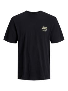 Jack & Jones Printed T-shirt For boys -Black - 12253986