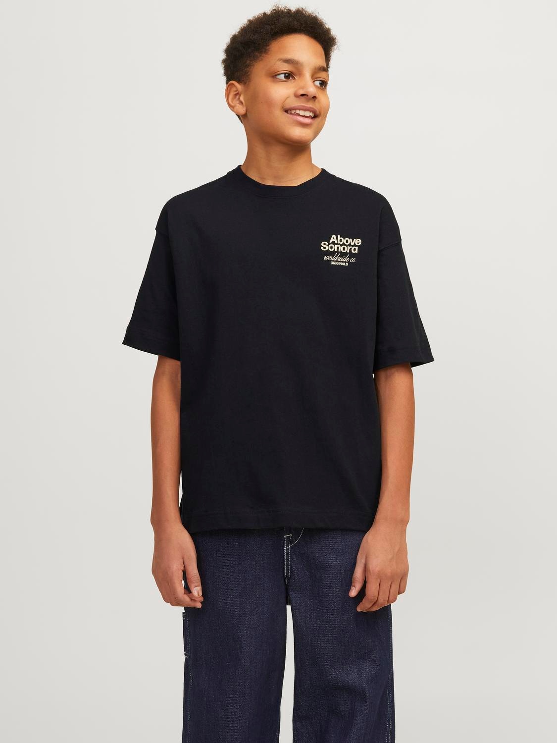 Jack & Jones Nadruk T-shirt Dla chłopców -Black - 12253986