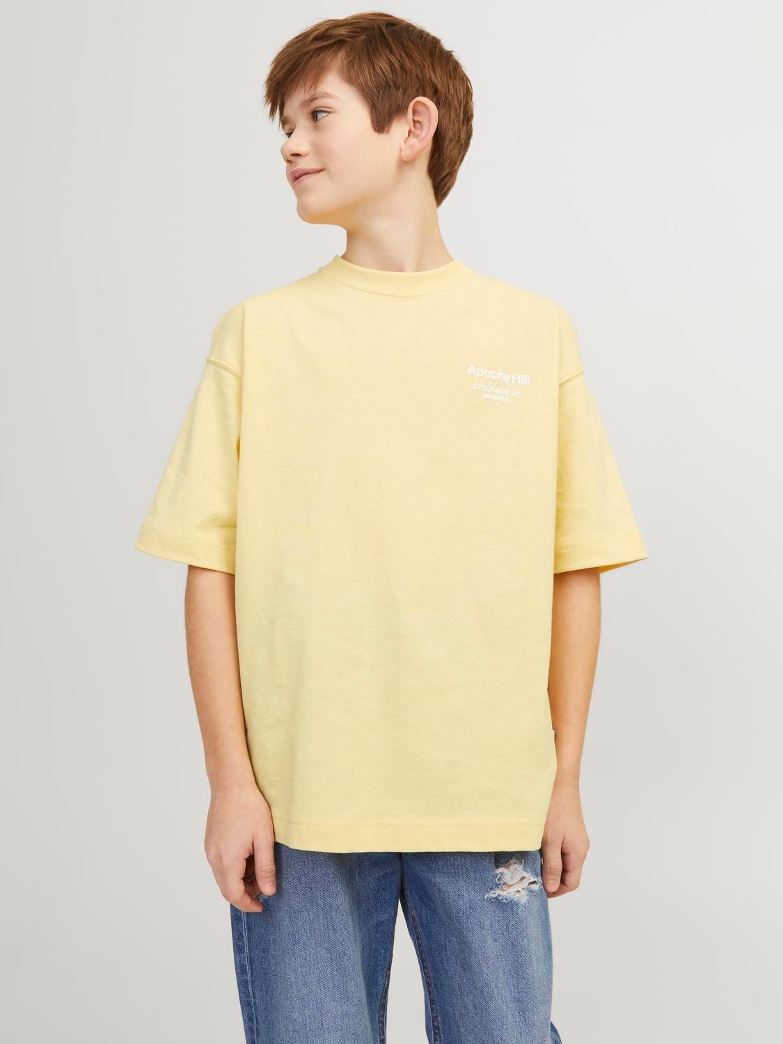 Camiseta Estampado Para chicos, Amarillo claro