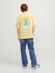 Jack & Jones Printed T-shirt For boys -Italian Straw - 12253986