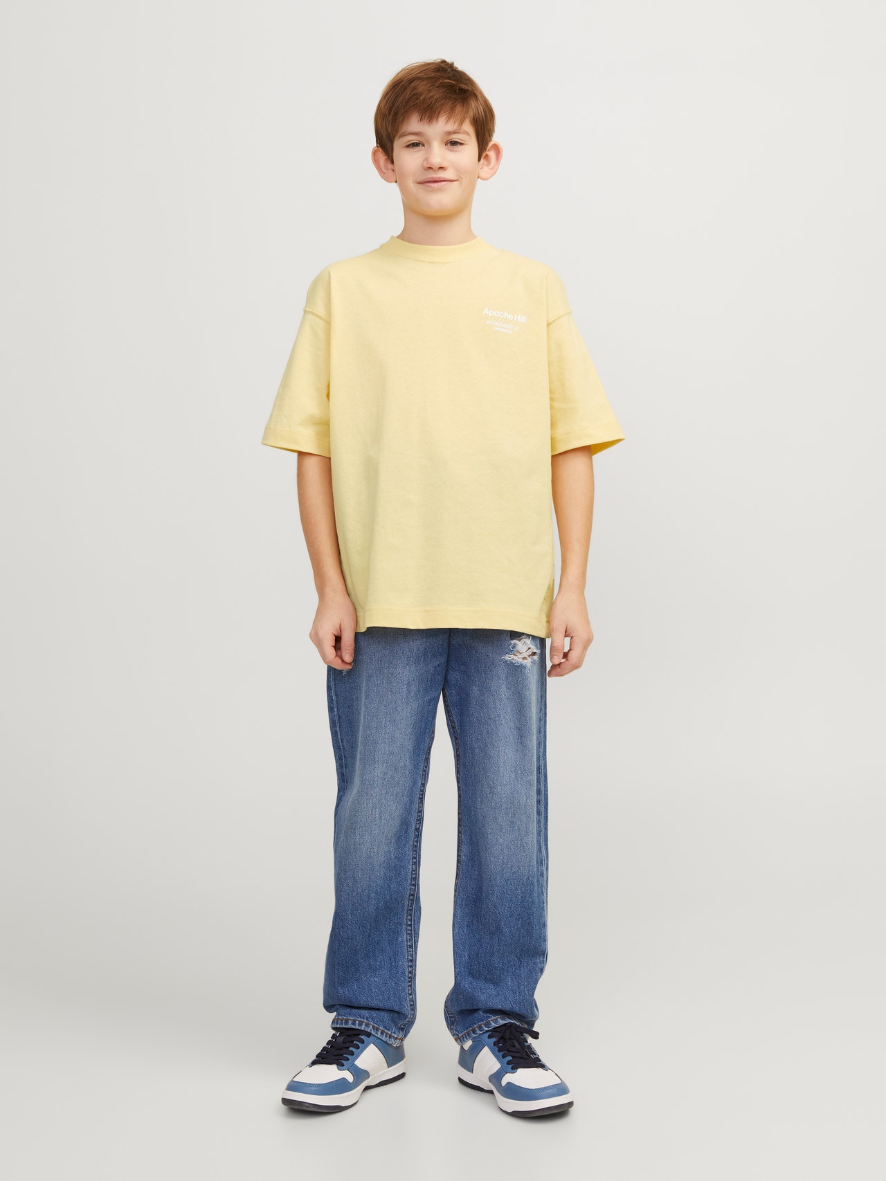 Jack & Jones Potištěný Tričko Junior -Italian Straw - 12253986