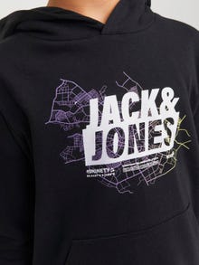 Jack & Jones Felpa con cappuccio Stampato Per Bambino -Black - 12253990