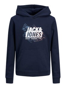 Jack & Jones Sweat à capuche Imprimé Pour les garçons -Navy Blazer - 12253990