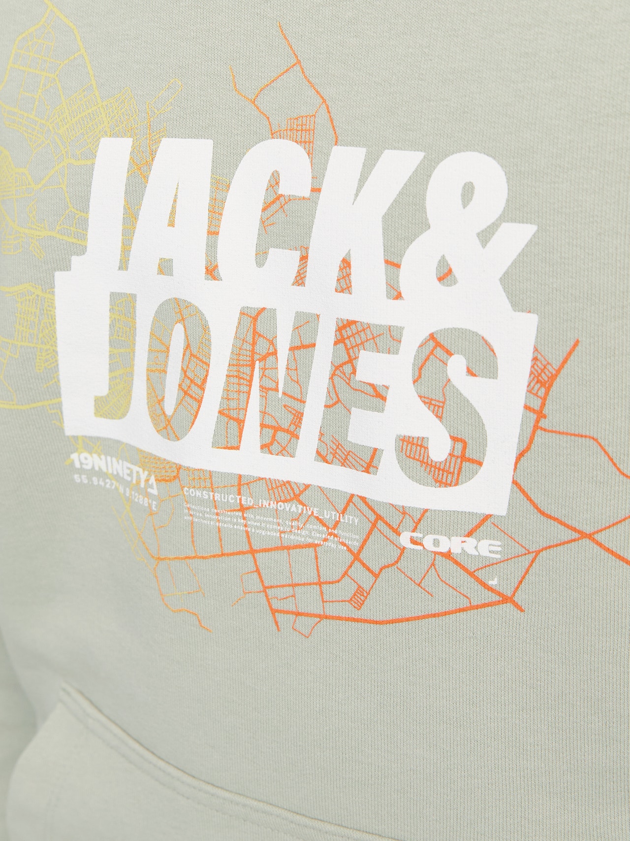 Jack & Jones Hoodie Estampar Para meninos -Desert Sage - 12253990