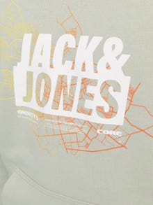 Jack & Jones Printed Hoodie For boys -Desert Sage - 12253990